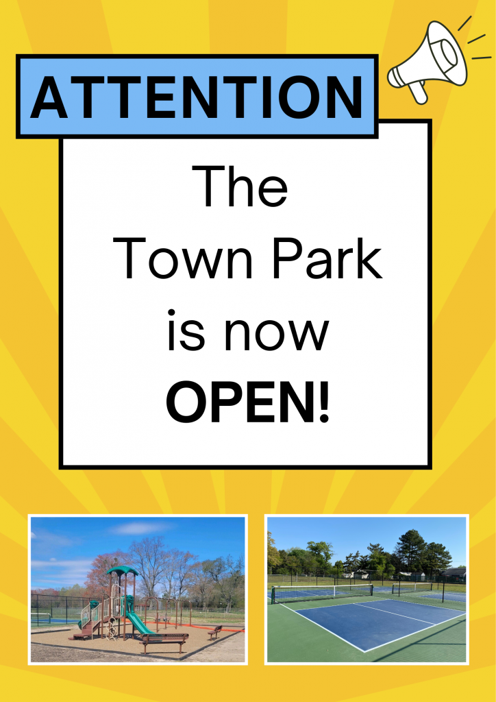 Town Park is now open picture.