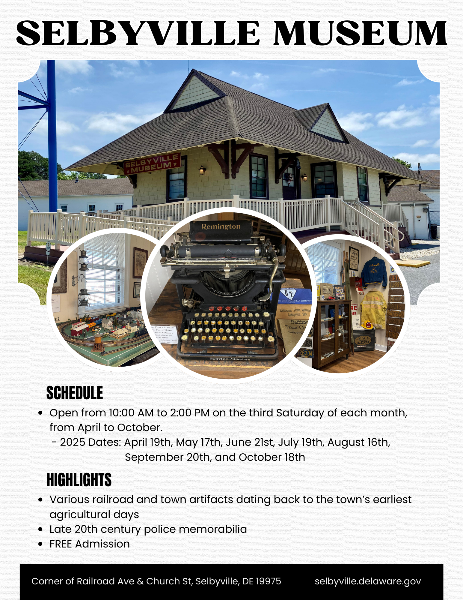 Selbyville Museum Flyer 2025