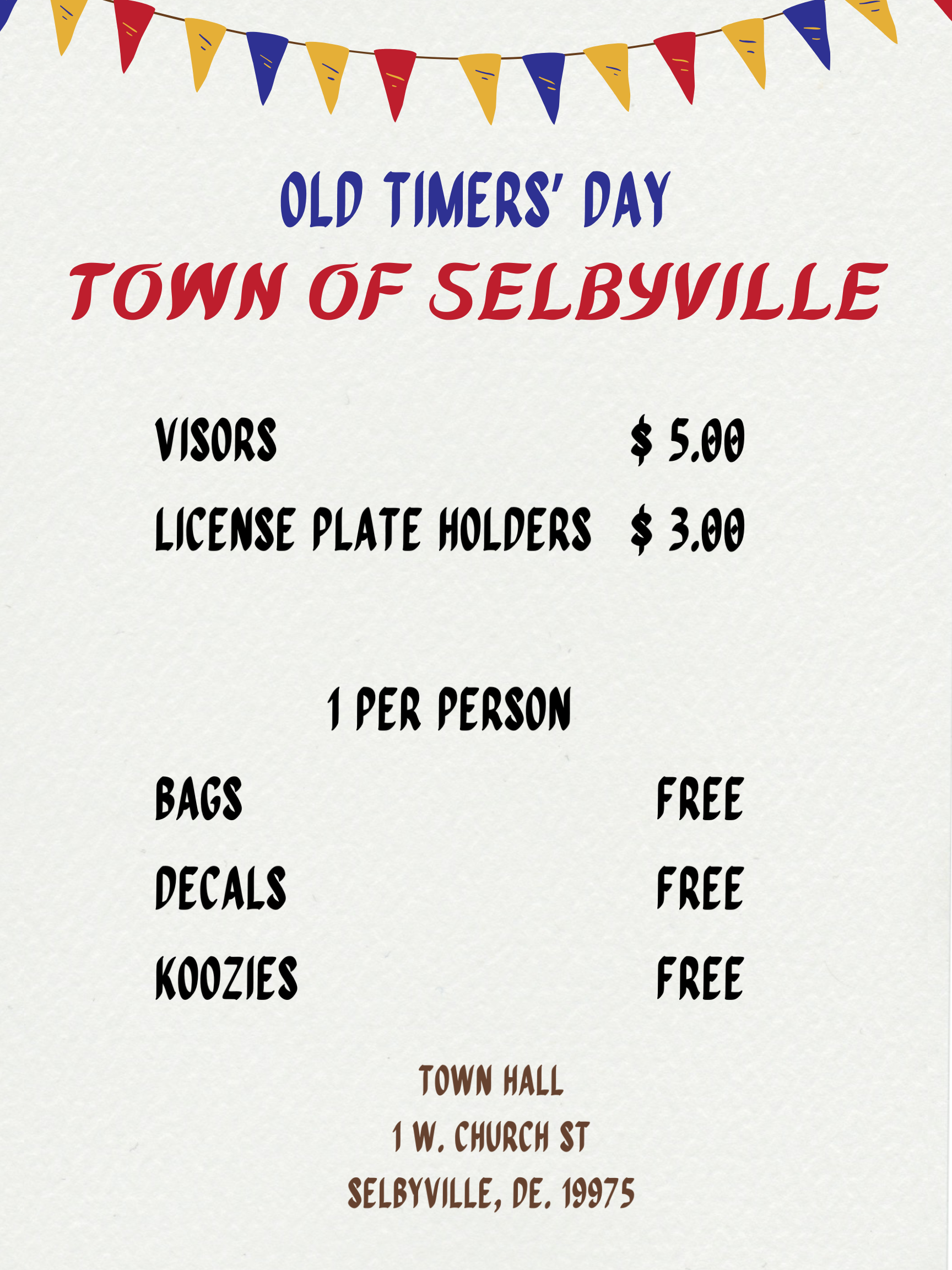 OTD 2025 Promotional Items Menu